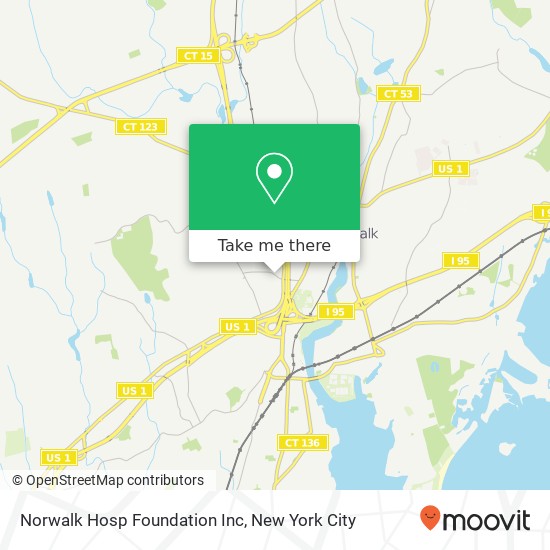 Mapa de Norwalk Hosp Foundation Inc