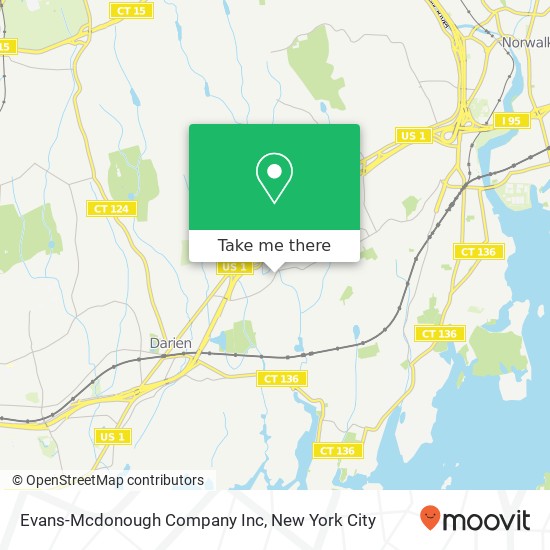 Mapa de Evans-Mcdonough Company Inc
