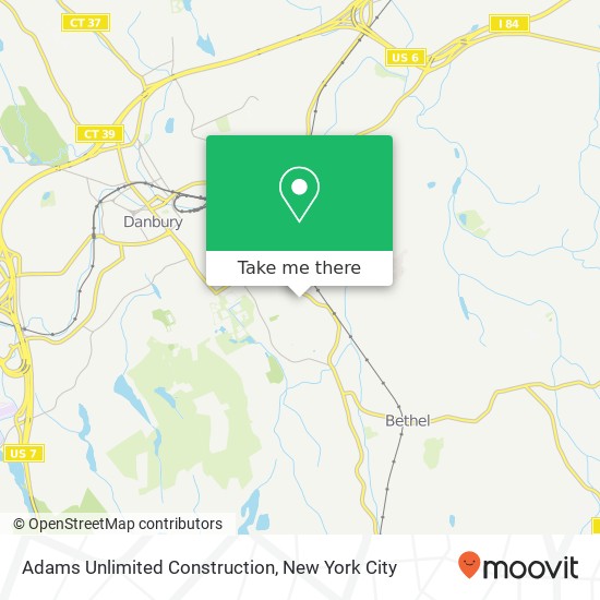 Adams Unlimited Construction map