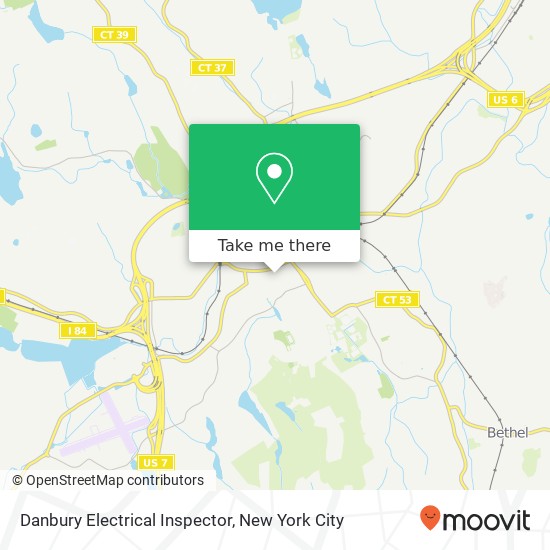 Mapa de Danbury Electrical Inspector