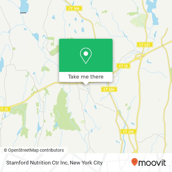 Stamford Nutrition Ctr Inc map