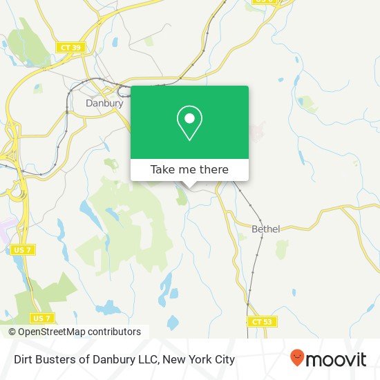 Dirt Busters of Danbury LLC map