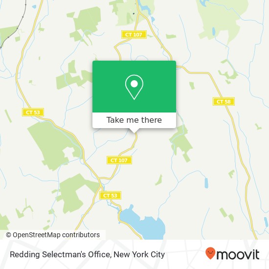 Redding Selectman's Office map