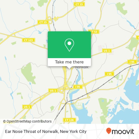 Ear Nose Throat of Norwalk map