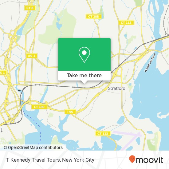 T Kennedy Travel Tours map
