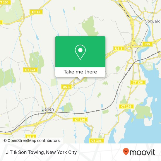 J T & Son Towing map