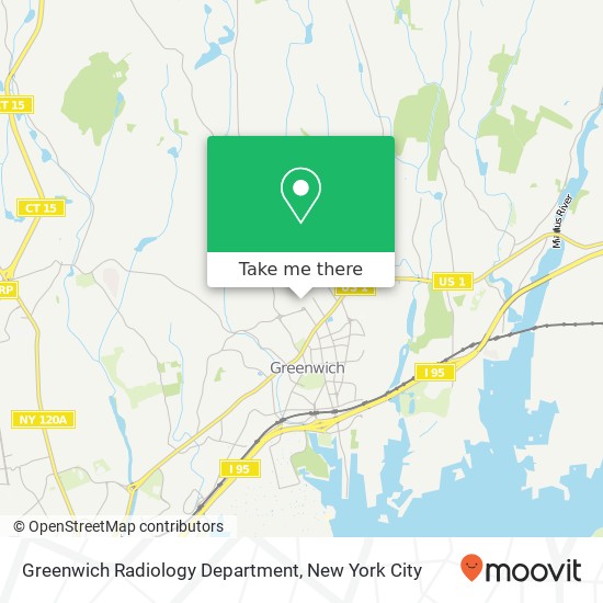 Greenwich Radiology Department map