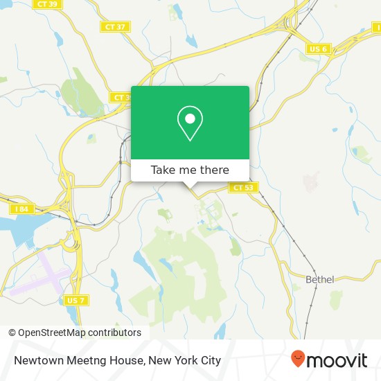 Newtown Meetng House map