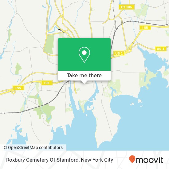 Roxbury Cemetery Of Stamford map