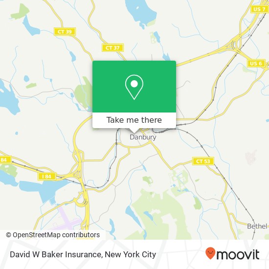 Mapa de David W Baker Insurance