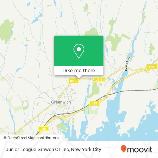 Mapa de Junior League Grnwch CT Inc