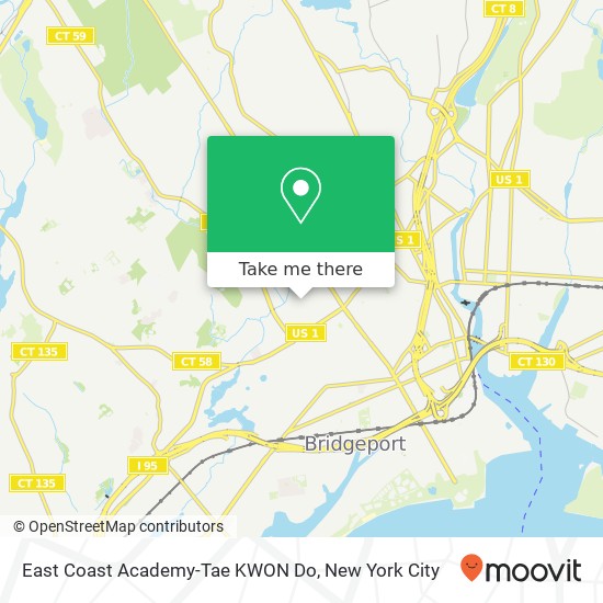 Mapa de East Coast Academy-Tae KWON Do