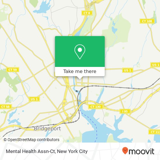 Mapa de Mental Health Assn-Ct
