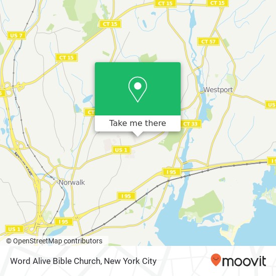 Mapa de Word Alive Bible Church