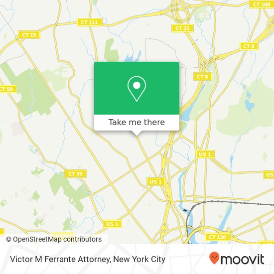 Victor M Ferrante Attorney map