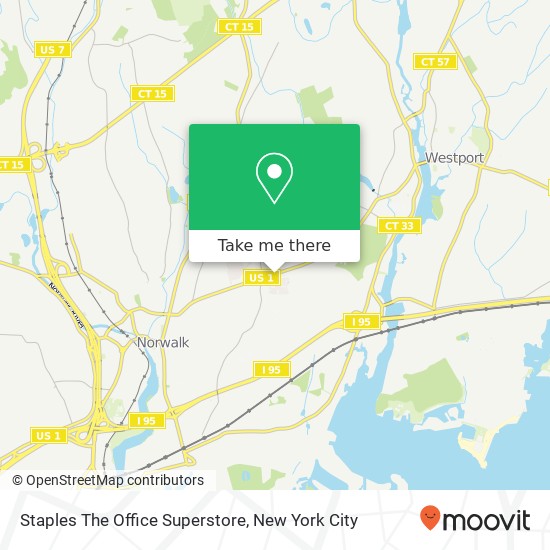 Staples The Office Superstore map