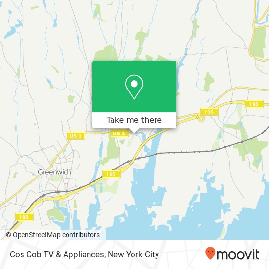 Mapa de Cos Cob TV & Appliances