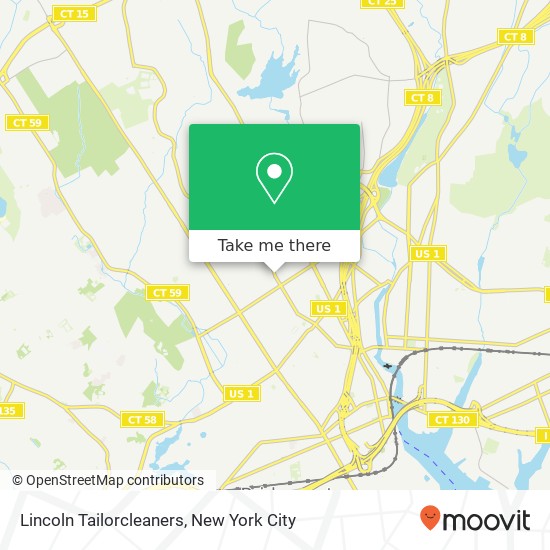 Lincoln Tailorcleaners map