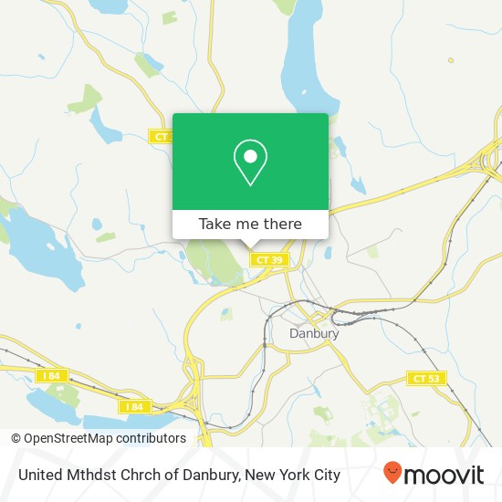 Mapa de United Mthdst Chrch of Danbury