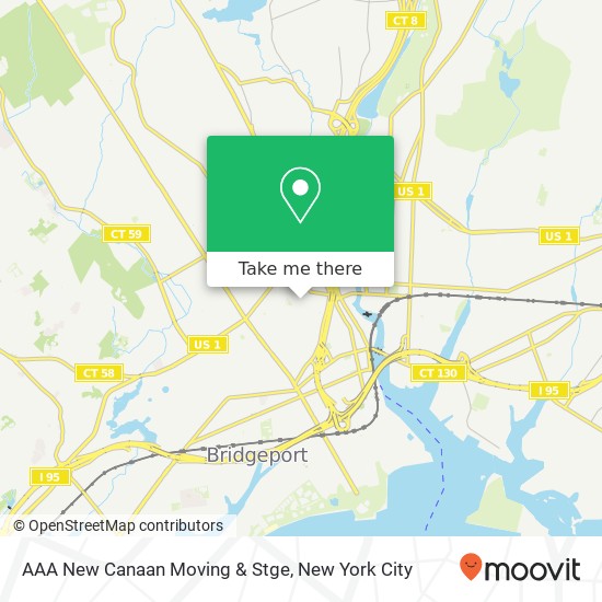 AAA New Canaan Moving & Stge map