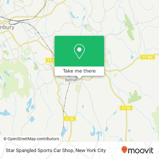 Star Spangled Sports Car Shop map