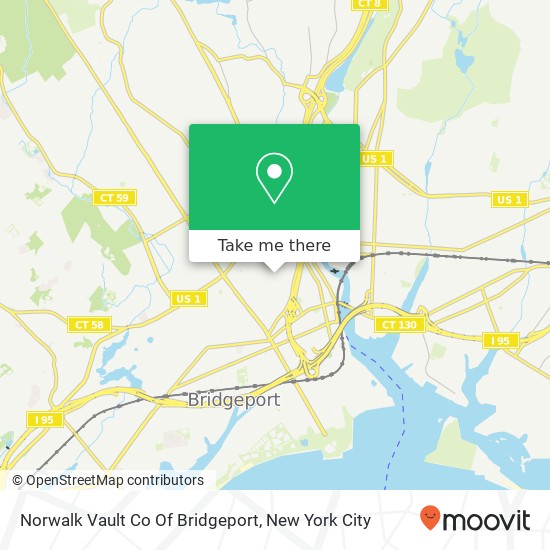 Norwalk Vault Co Of Bridgeport map
