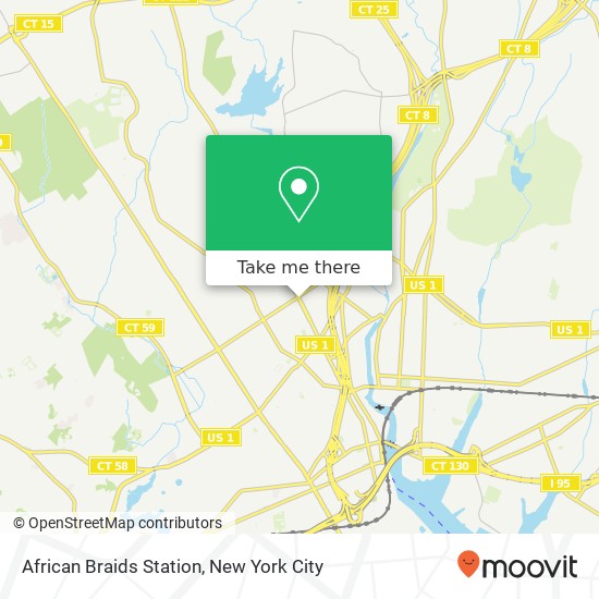 Mapa de African Braids Station