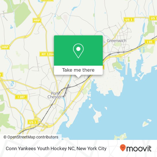 Conn Yankees Youth Hockey NC map