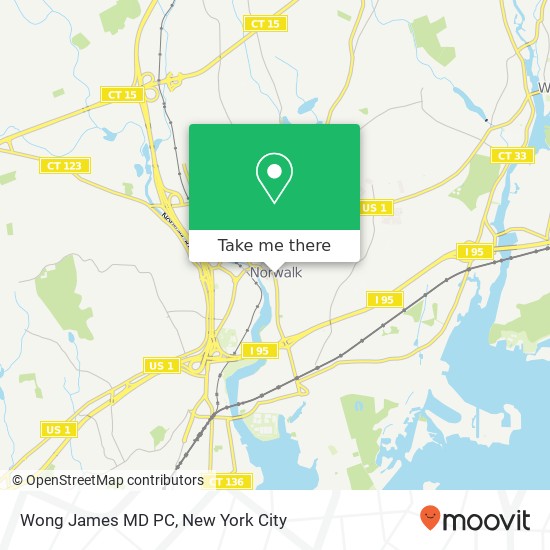 Wong James MD PC map