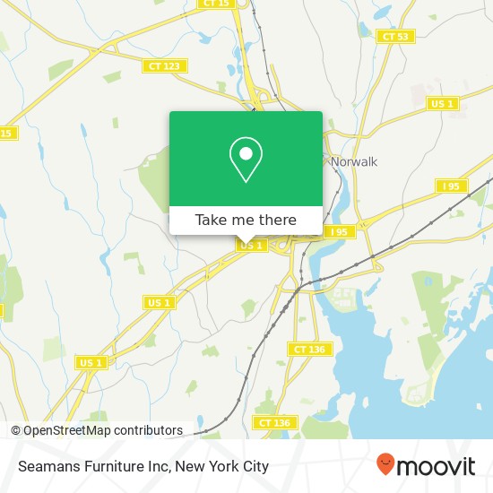 Seamans Furniture Inc map