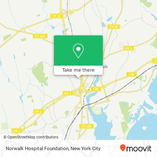 Mapa de Norwalk Hospital Foundation