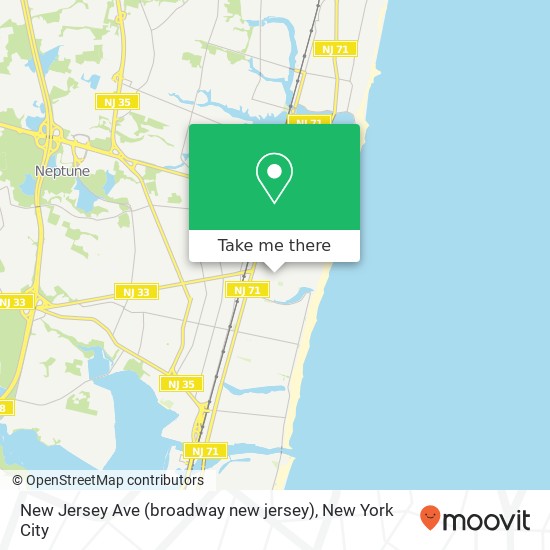 New Jersey Ave (broadway new jersey), Ocean Grove (Neptune), NJ 07756 map