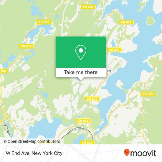 Mapa de W End Ave, Hopatcong, NJ 07843