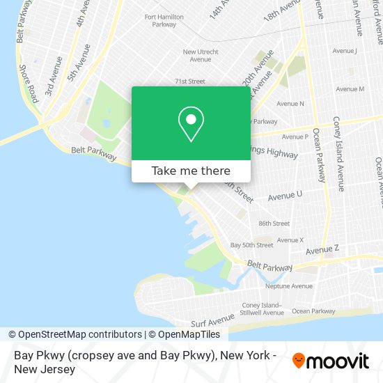 Mapa de Bay Pkwy (cropsey ave and Bay Pkwy)