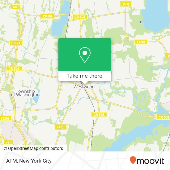 Mapa de ATM, 90 Westwood Ave