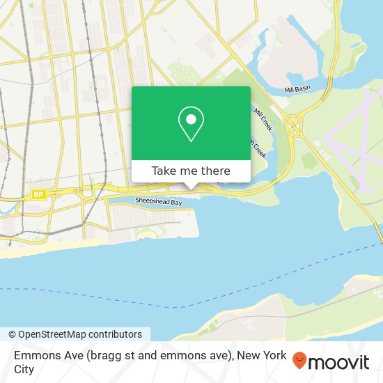 Mapa de Emmons Ave (bragg st and emmons ave), Brooklyn, NY 11235