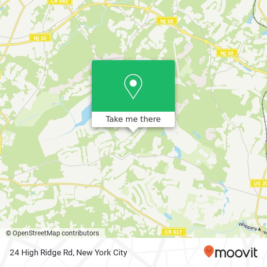 Mapa de 24 High Ridge Rd, Randolph, NJ 07869