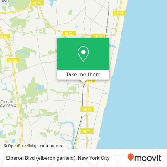 Mapa de Elberon Blvd (elberon garfield), Oakhurst, NJ 07755
