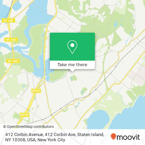 412 Corbin Avenue, 412 Corbin Ave, Staten Island, NY 10308, USA map