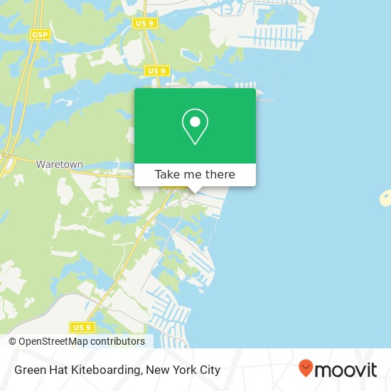 Mapa de Green Hat Kiteboarding, Lafayette St