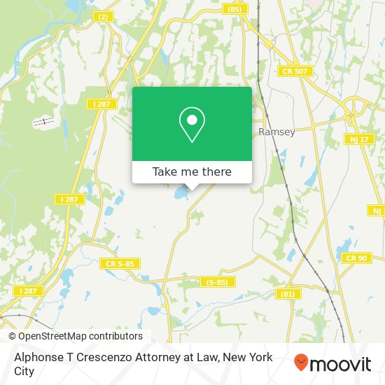 Mapa de Alphonse T Crescenzo Attorney at Law, 75 W Cedar Pl
