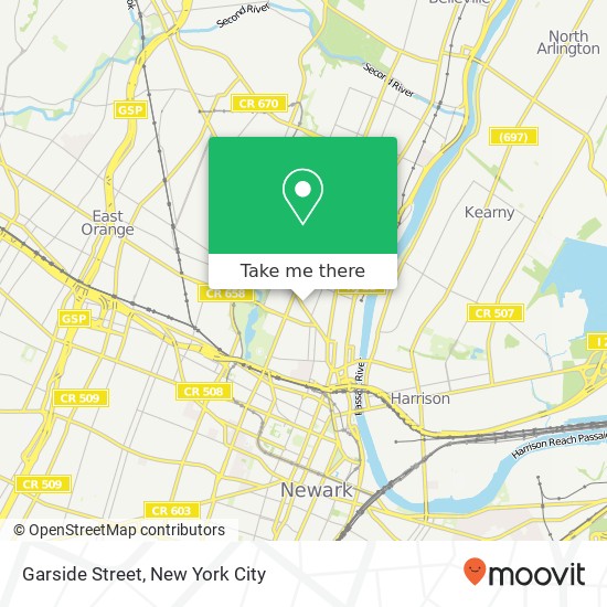 Garside Street, Garside St, Newark, NJ 07104, USA map