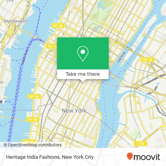 Mapa de Heritage India Fashions, 131 Lexington Ave