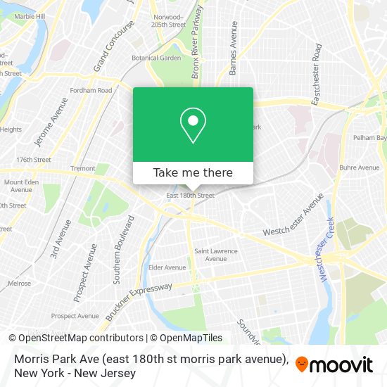 Morris Park Ave (east 180th st morris park avenue) map