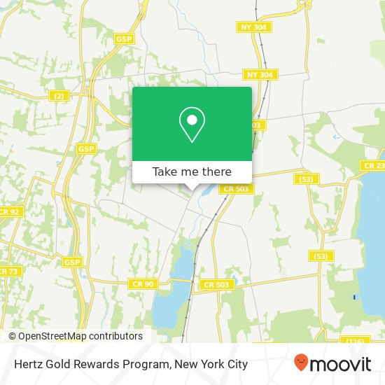 Mapa de Hertz Gold Rewards Program, Pascack Rd