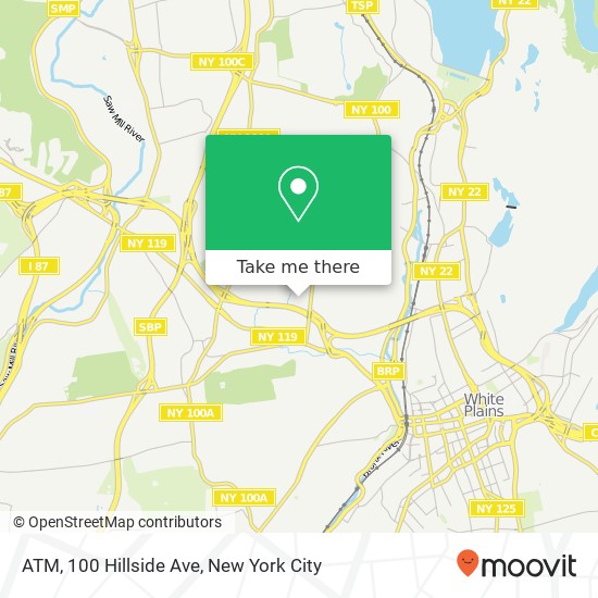 Mapa de ATM, 100 Hillside Ave