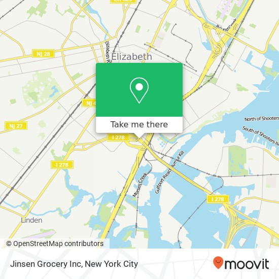 Jinsen Grocery Inc map