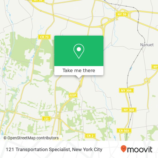 Mapa de 121 Transportation Specialist