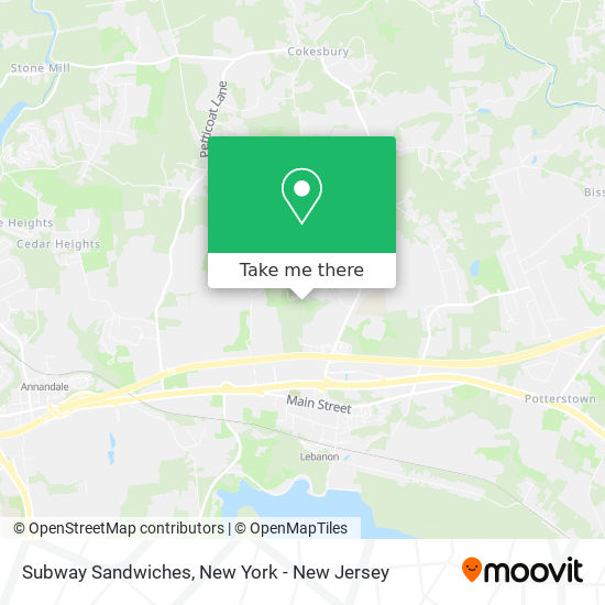 Subway Sandwiches map