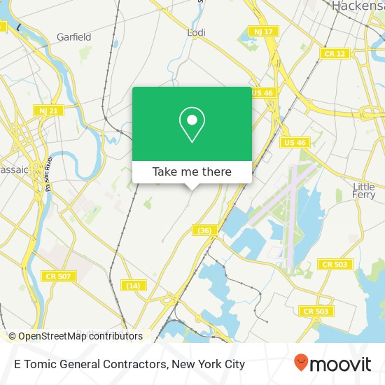 Mapa de E Tomic General Contractors